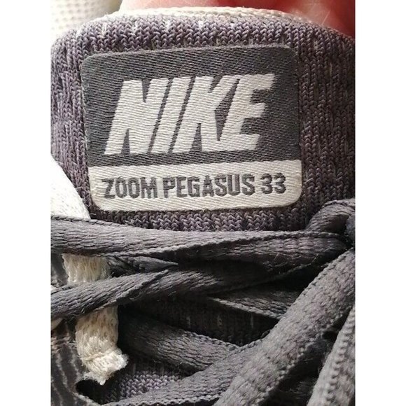 Nike Womens Sneaker Zoom Pegasus 33 Gray Lace Up Running Shoe Low Top Padded‎ 9 - Picture 9 of 11